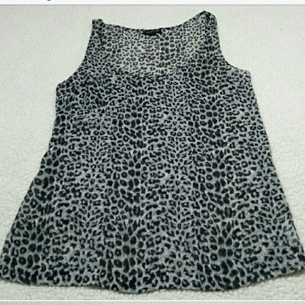 Animal print sheer tank top size XS